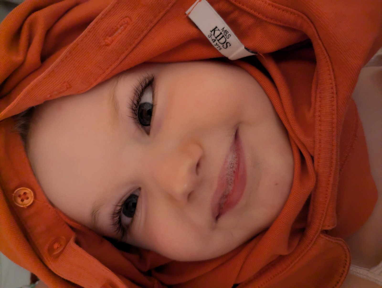 Close-up of Grace's beautiful eyes